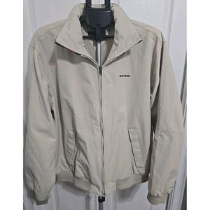 Men's Large Tommy Hilfiger Water-resistant Nylon Jacket Khaki/Beige